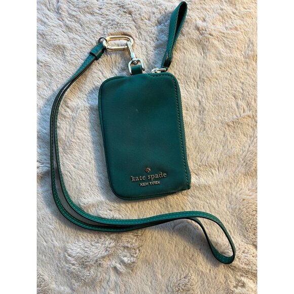 Kate Spade Teal Wristlet Wallet With Card Slot & Detachable Strap - Picture 1 of 10